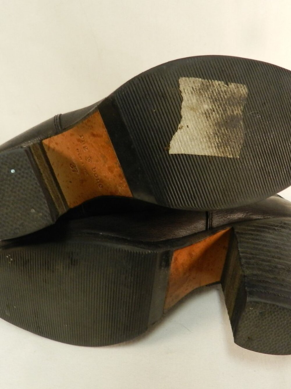 Rag & Bone Leather & Suede color-block heeled lace up boots Size Sz 37 US 7 - Picture 14 of 14